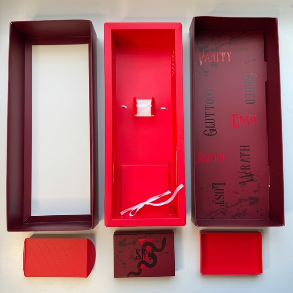 Red Convention 7 Seven Sins Integrity Toys Empty Box Lid Storage Replacement IT - Picture 3 of 10